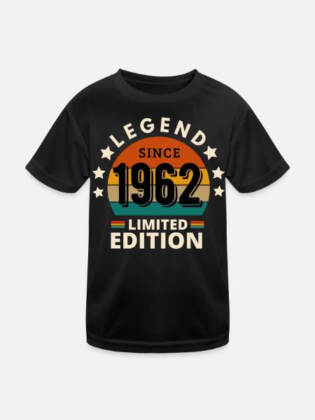 LEGEND 1962, VINTAGE 1962 - Kids Functional T-Shirt - black - Front