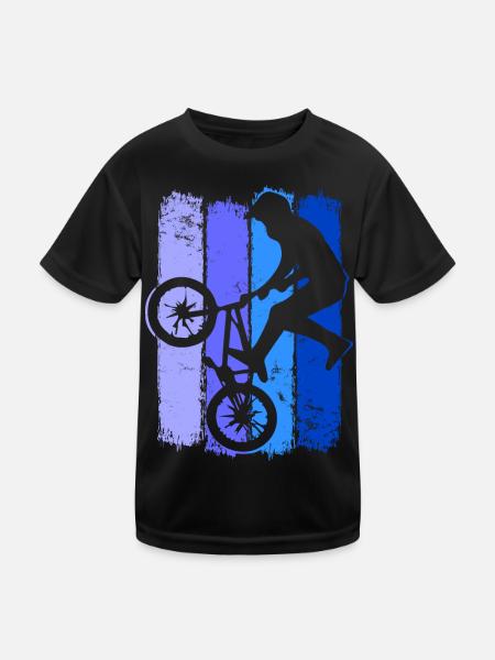 Bmx Retro | Bmx Bike Rider Blue | Bmx Bike - Kids Functional T-Shirt - black