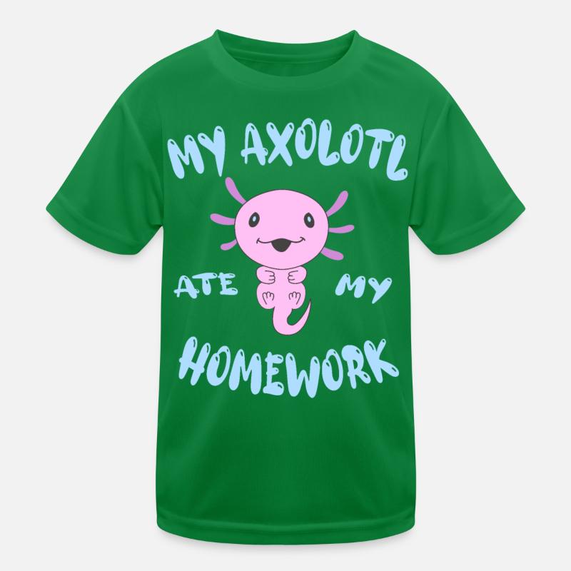 Funny axolotl for school Kids Functional T-Shirt