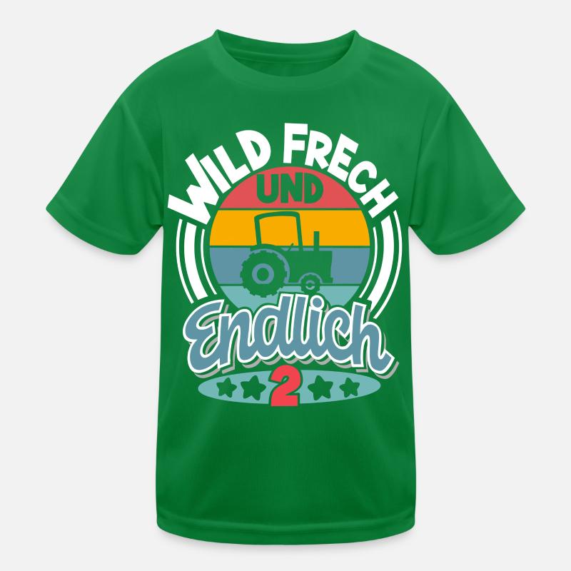 Traktor 2. Geburtstag Kinder Kinder Funktions-T-Shirt