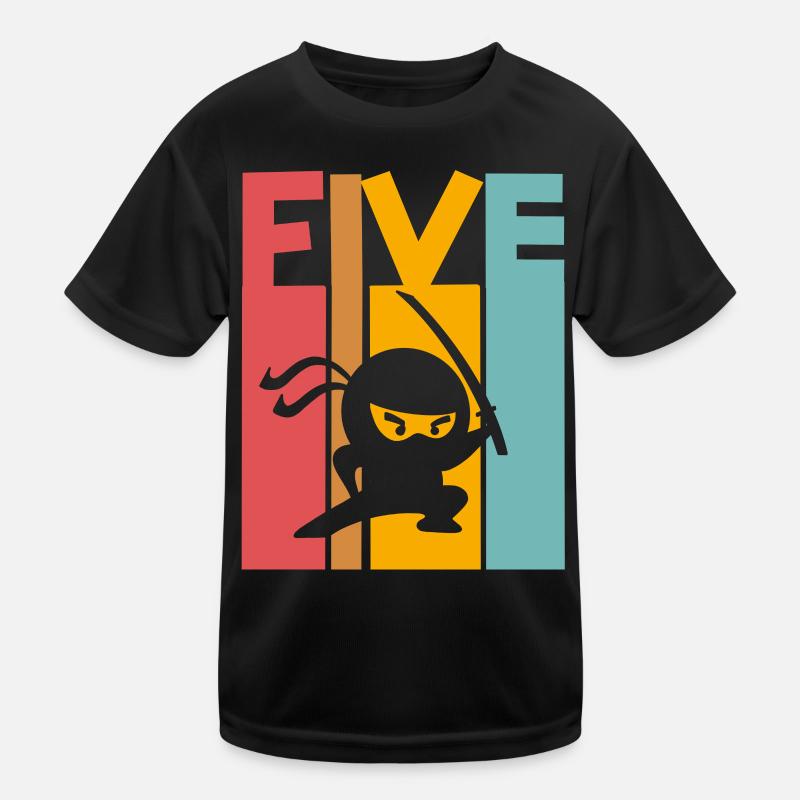 Ninja 5. Geburtstag Kinder Kinder Funktions-T-Shirt