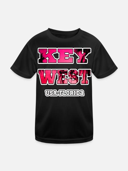 Key West Florida Palmen Urlaub souvenir Erinnerung - Kinder Funktions-T-Shirt - Schwarz