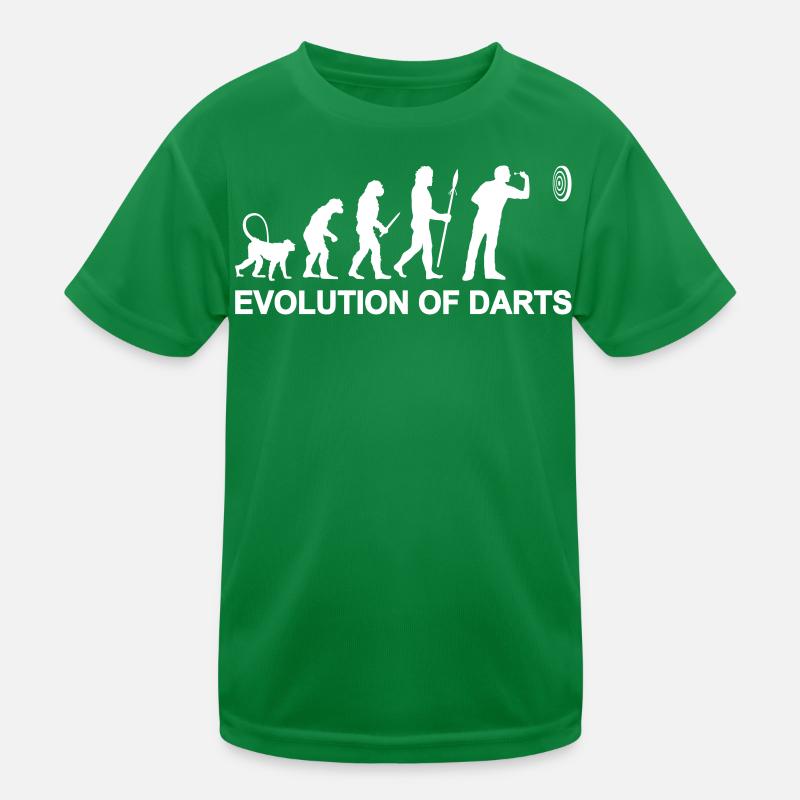 Evolution des Darts Kinder Funktions-T-Shirt