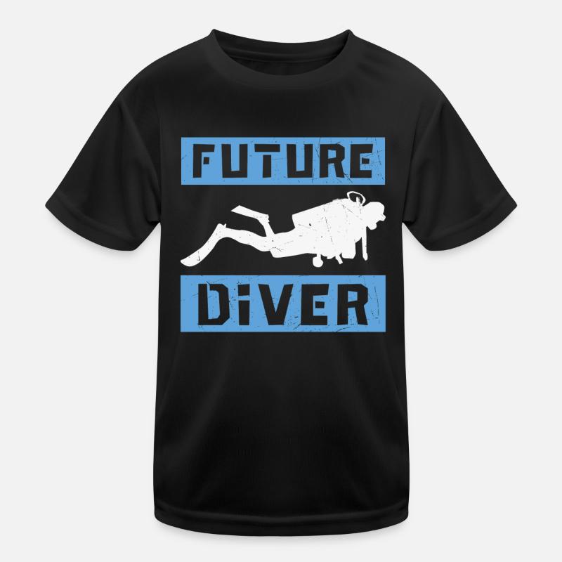Citation plongée sous-marine Conception de plongée sous-marine Future Dive T-shirt sport Enfant