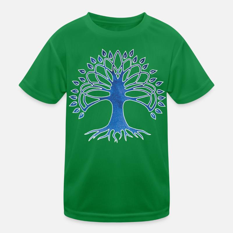 Lebensbaum und Sternenhimmel Kinder Funktions-T-Shirt