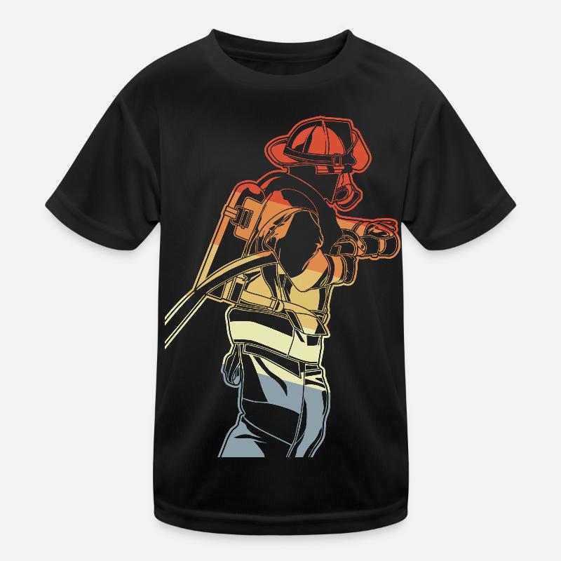 Feuerwehrmann Kinder Funktions-T-Shirt