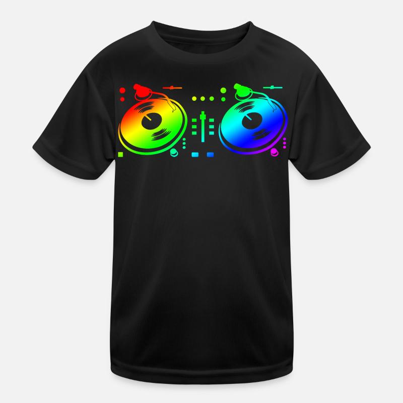 Turntable Disc Jockey Kids Functional T-Shirt