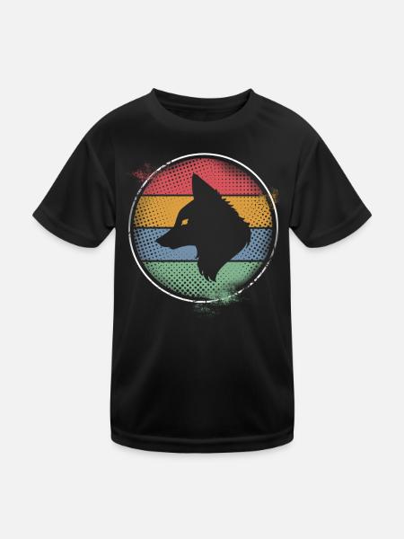 Fuchs - Kinder Funktions-T-Shirt - Schwarz - Vorne