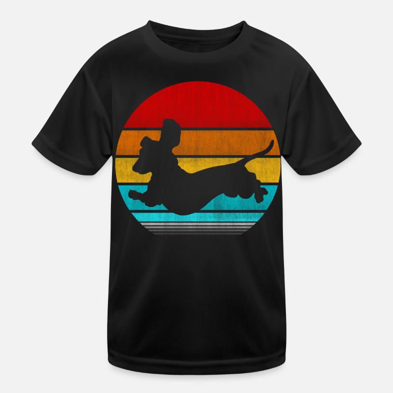 teckel rétro vinatge T-shirt sport Enfant