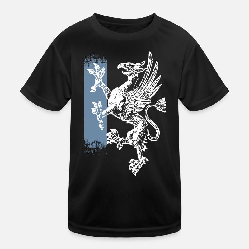Rostock - standing griffin - blue white Kids Functional T-Shirt