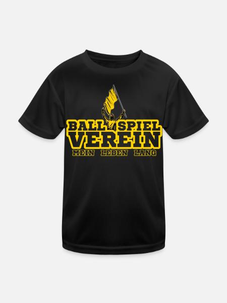 Dortmund Football Fan - Kids Functional T-Shirt - black - Front