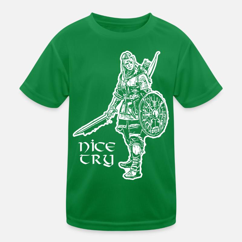 Nice Try Valkyrie Kinder Funktions-T-Shirt