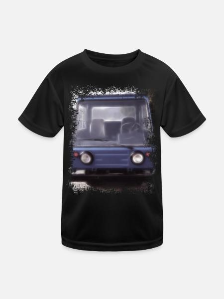 Multicar M25 - Kinder Funktions-T-Shirt - Schwarz - Vorne