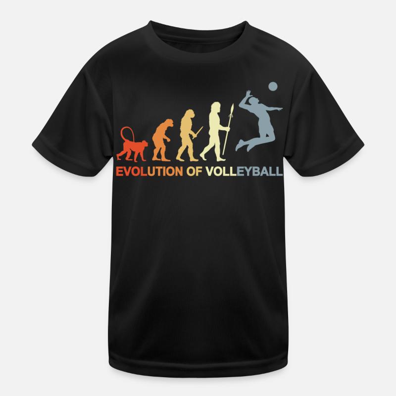 Evolution eines Volleyballspielers Kinder Funktions-T-Shirt