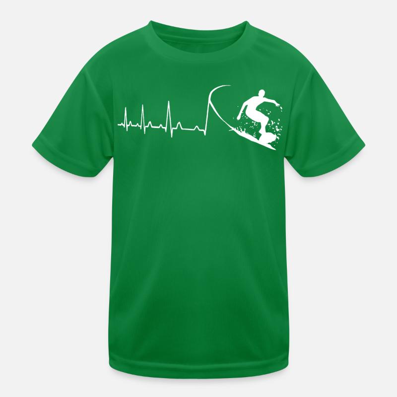 Surfer Herzschlag Kinder Funktions-T-Shirt