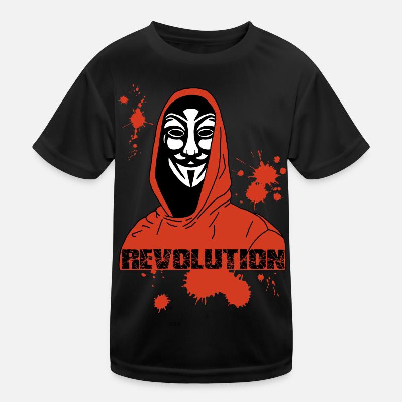 Anonymous et révolution rouge T-shirt sport Enfant