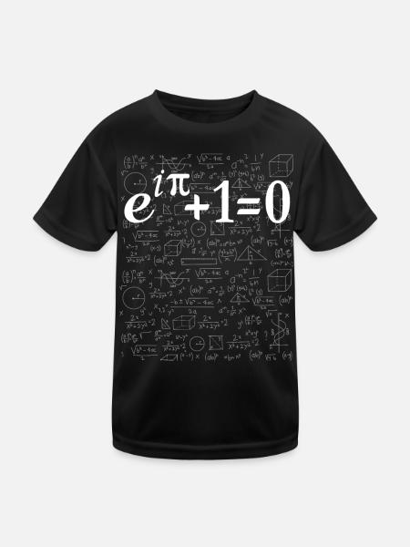 Eulers Identity The Most Beautiful Math Equation - Kids Functional T-Shirt - black - Front