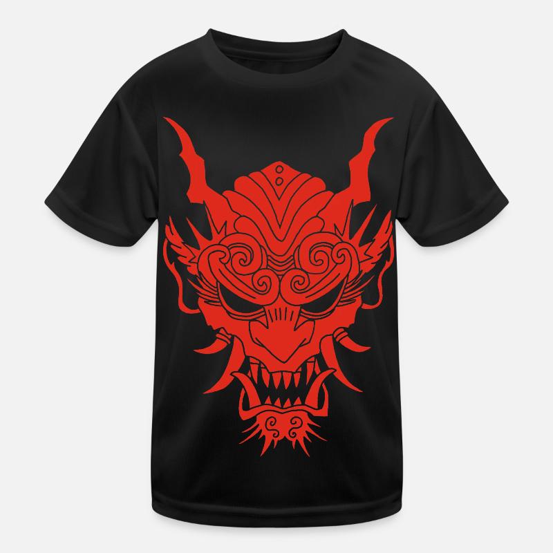 Roter gotischer Dämon Kinder Funktions-T-Shirt