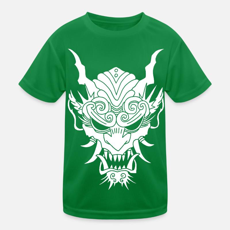 weißer Gothic-Dämon Kinder Funktions-T-Shirt