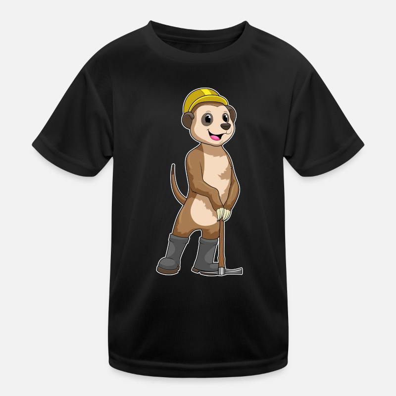 Erdmännchen Bergarbeiter Spitzhacke Bergbau Kinder Funktions-T-Shirt