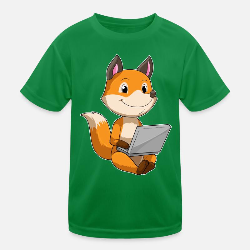 Fuchs Laptop Kinder Funktions-T-Shirt