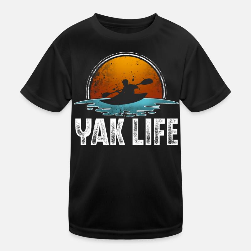 Kayak Kayaking Kids Functional T-Shirt