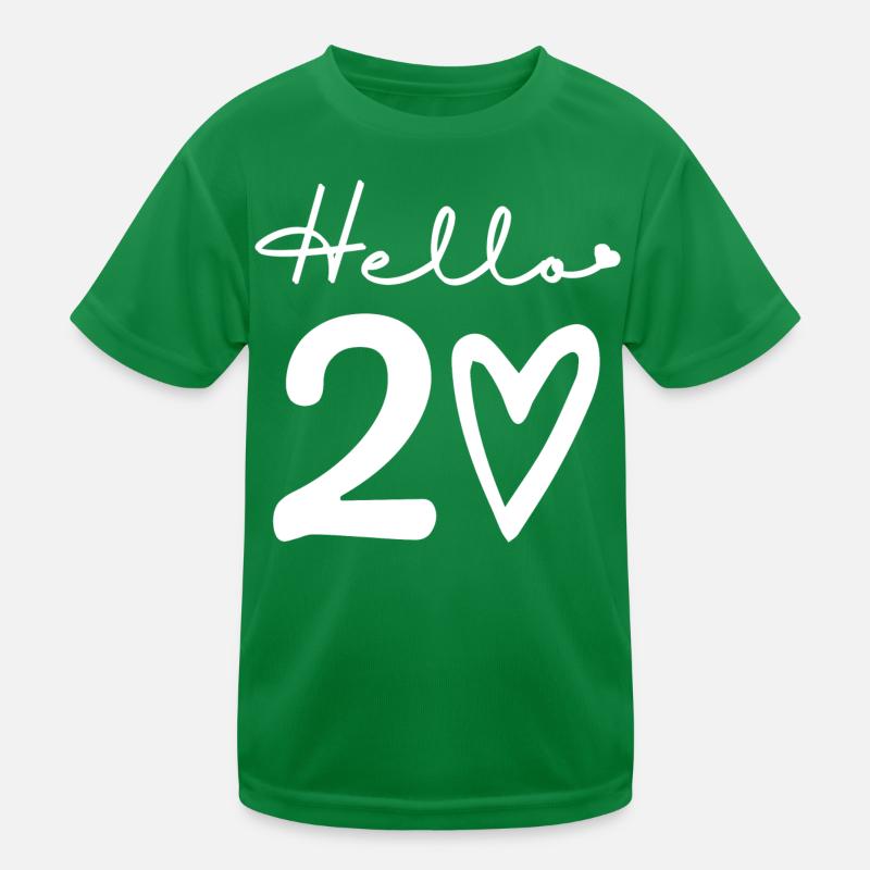 Hallo 20. 20. Geburtstag Kinder Funktions-T-Shirt