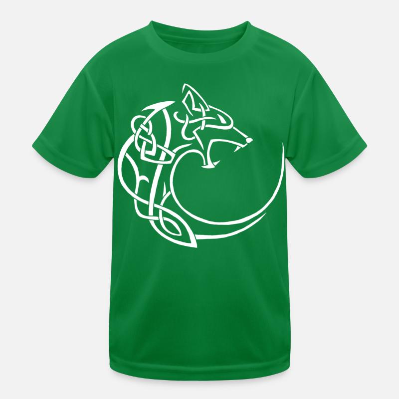 Weißer Mondwolf Kinder Funktions-T-Shirt