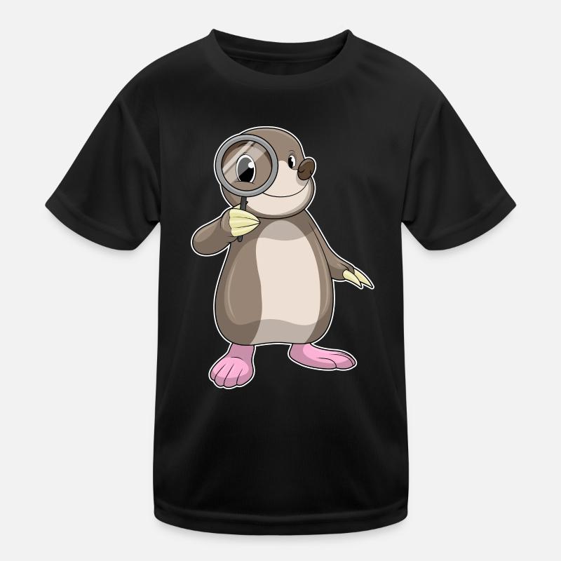 Mole Detective Magnifying Glass Kids Functional T-Shirt