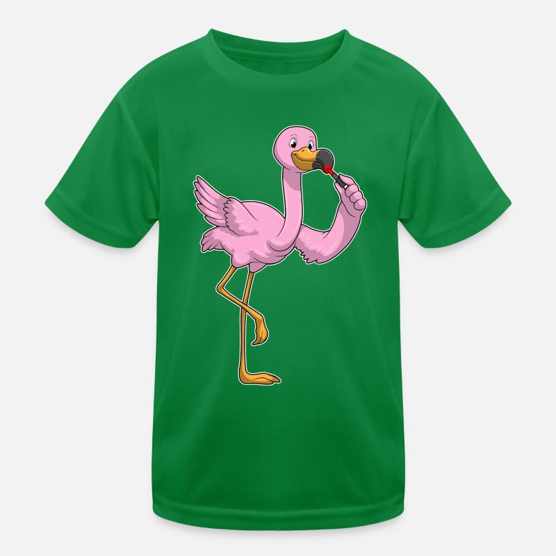 Flamingo Lippenstift Kinder Funktions-T-Shirt