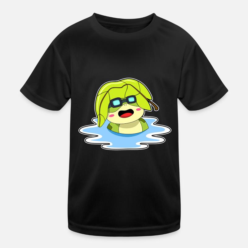 Frosch Sonnenbaden Kinder Funktions-T-Shirt