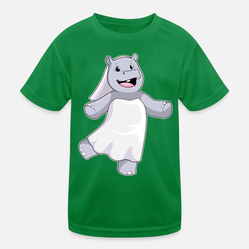 Nilpferd Braut Schleier Hochzeit Kinder Funktions-T-Shirt