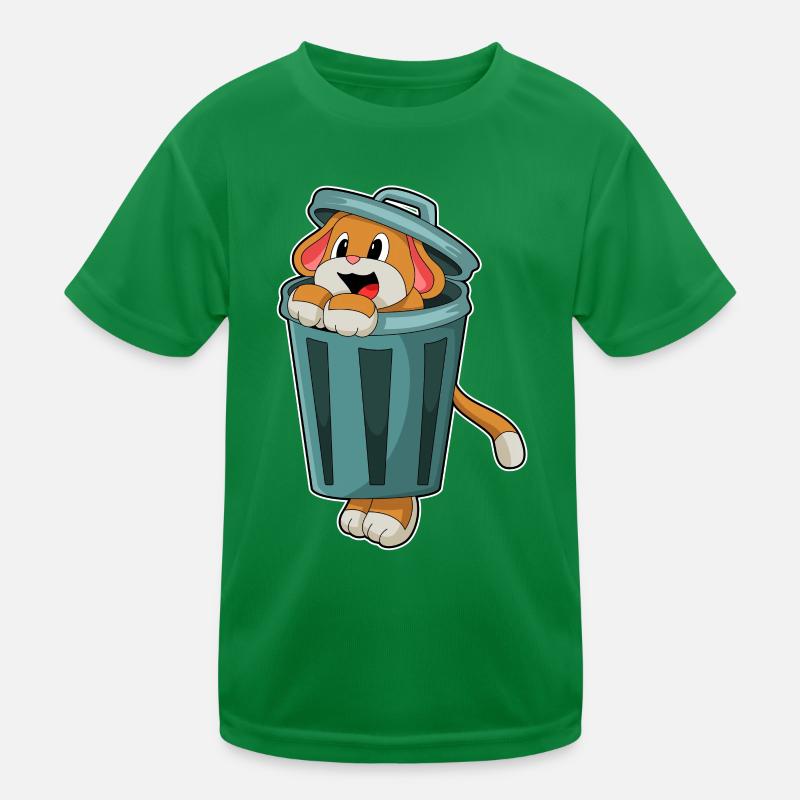 Dog Trash Can Kids Functional T-Shirt