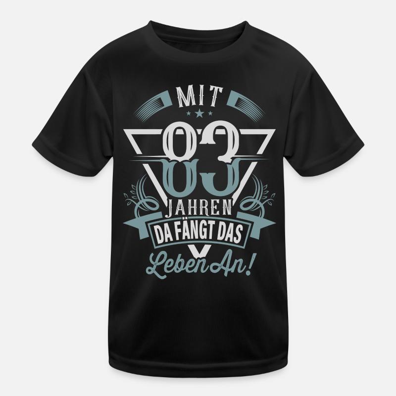 83. Geburtstag Da Fängt Das Leben An - Kinder Funktions-T-Shirt - Schwarz