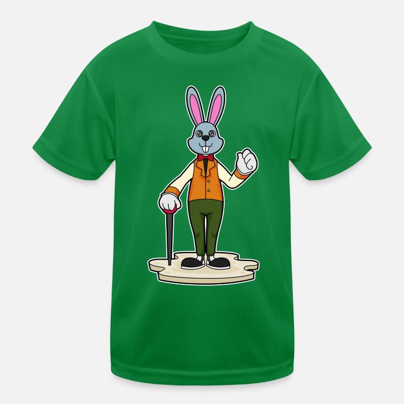Bunny Pensioner Walking Stick Kids Functional T-Shirt