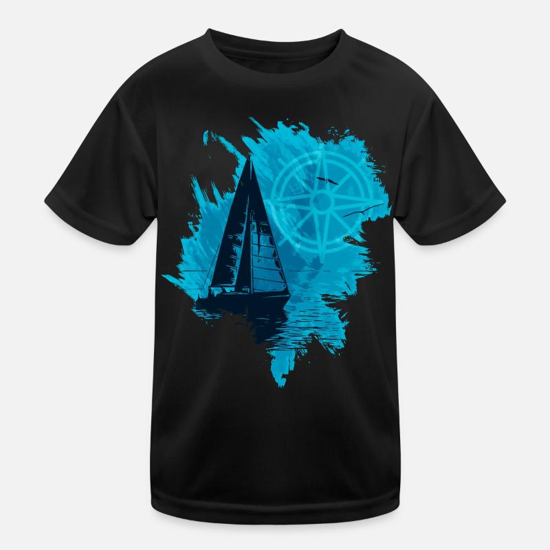Segelboot Kinder Funktions-T-Shirt
