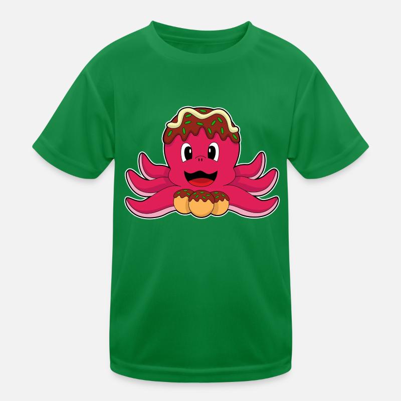Krake Gebäck Kinder Funktions-T-Shirt