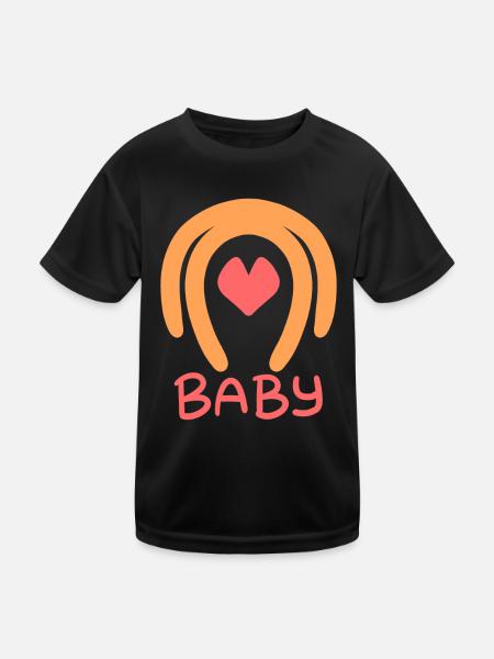 Bébé - T-shirt sport Enfant - noir - Devant