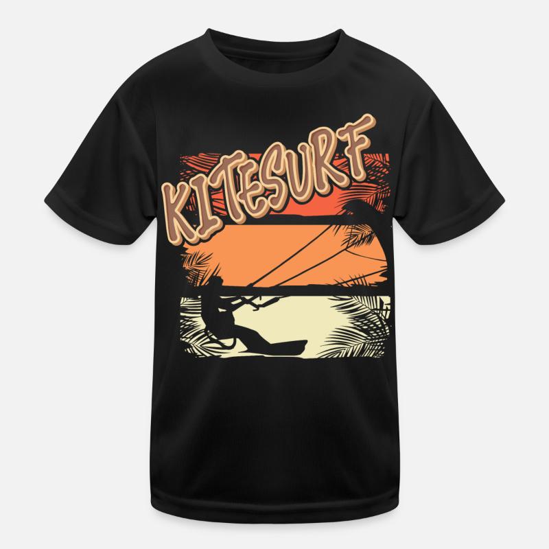 Kitesurfen Kitesurf Kitesurfer Kiteboard Kinder Funktions-T-Shirt