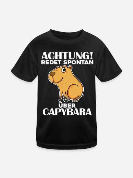 Capybara - Kinder Funktions-T-Shirt - Schwarz