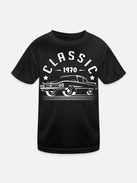 Klassisch 1970. - Kinder Funktions-T-Shirt - Schwarz - Vorne