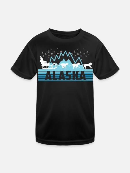 Alaska - Kinder Funktions-T-Shirt - Schwarz - Vorne