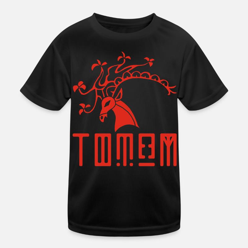 Rotwildtier-Totem Kinder Funktions-T-Shirt