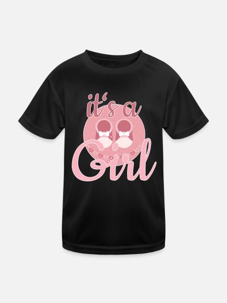 Baby Girl Geschenk - Kinder Funktions-T-Shirt - Schwarz - Vorne