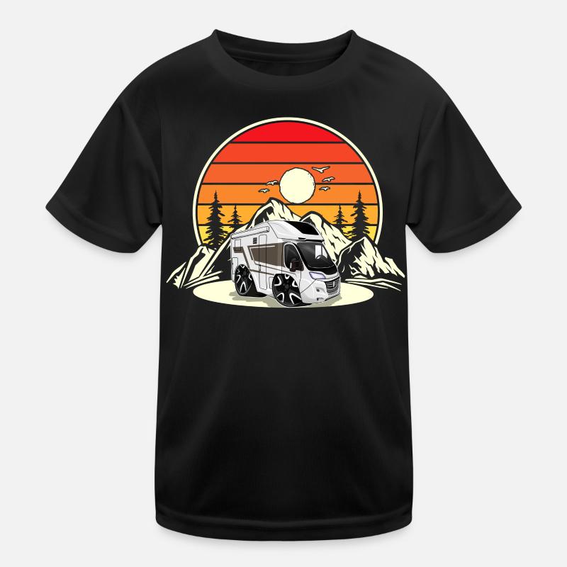 Camping Camper Campen Kinder Funktions-T-Shirt