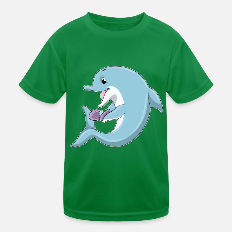Delfin Perle Kinder Funktions-T-Shirt