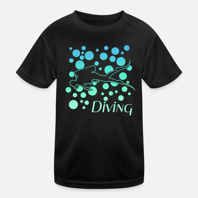 diving tauchen Kinder Funktions-T-Shirt