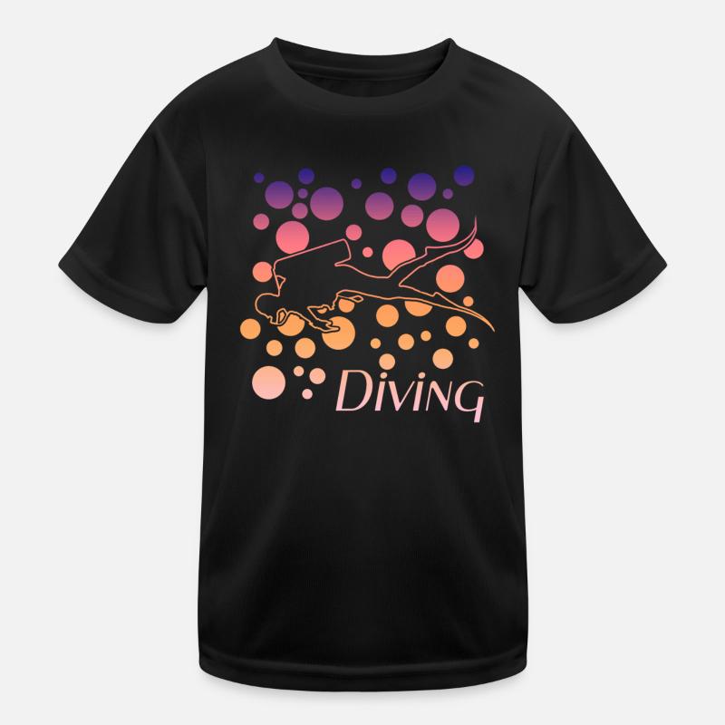 diving Kinder Funktions-T-Shirt