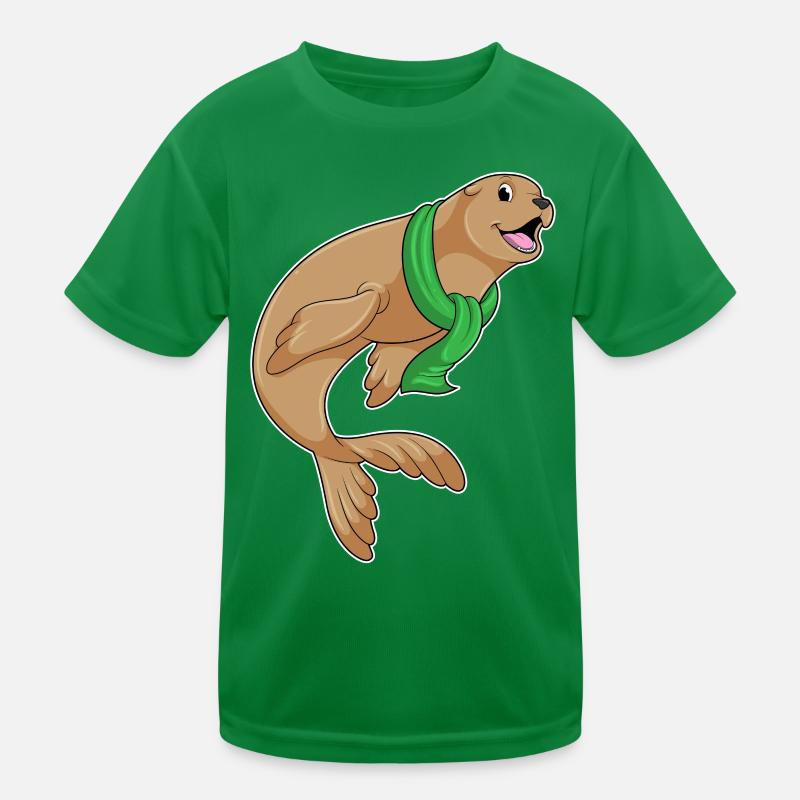 Seehund Schal Kinder Funktions-T-Shirt