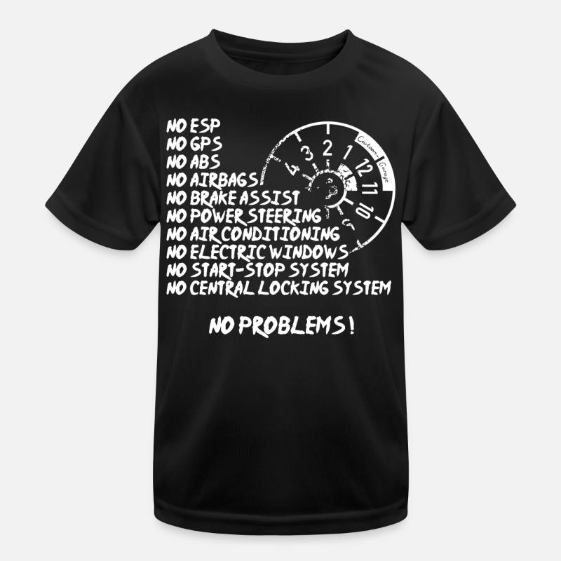 No Problems - Kinder Funktions-T-Shirt - Schwarz
